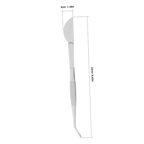 Stainless Steel Bonsai Tweezers Set With Small Rake And Curved Tips For Succulents Moss And Plant Shaping Pro Grade Gardening Tools Durable Bonsai Supplies For Easy Maintenance And Storage, 22cm curved tip
