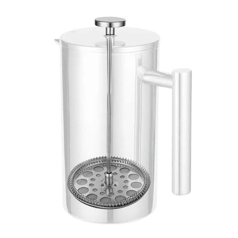 Premium Stainless Steel French Press Plunger Filter Replacement For 34oz Coffee Maker showing the durable metal mesh screen and plunger.