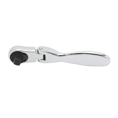 Dual Head 72 Tooth Ratchet Wrench With One Hand Quick Release Socket Driver for effortless auto repair work, chrome finish, ergonomic handle.