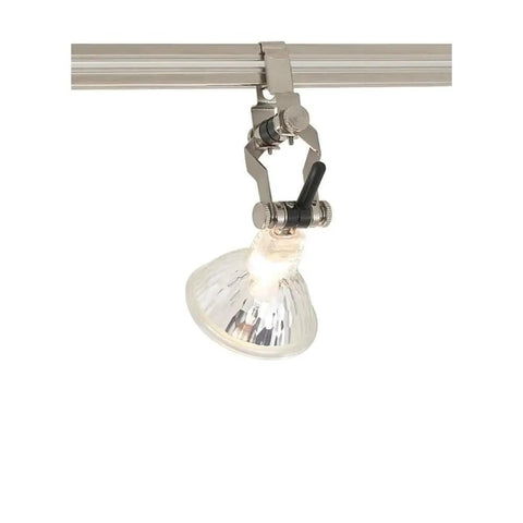 Mo Low Voltage Pivot Head One Light Spotlight With Satin Nickel Finish Adjustable Vertical And Horizontal Pivot Mounted on Track