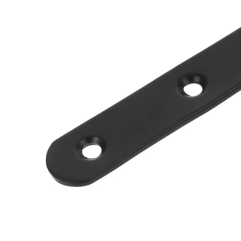 Heavy Duty Stainless Steel Mending Plates Set With 11.53 Inch Flat Brace Brackets For Cabinets And Wood Furniture close-up view