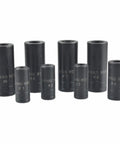 8 Piece Tap Socket Set With One Quarter And Three Eighths Drive Square To Square Adapters Double Head Ratchet Converter