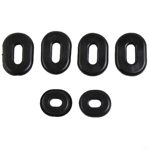 Honda Rubber Side Cover Grommet Set For CB CL SL XL Series Motorcycles 1970s Reproduction Kit Includes Six Black Grommets