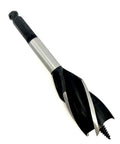 Heavy Duty Five Piece Wood Drill Bit Set With Four Flute Auger Design For Faster Chip Ejection And Smooth Clean Holes On Tough Lumber No Sweat Projects Guaranteed Badass Performance, close-up view of auger drill bit.