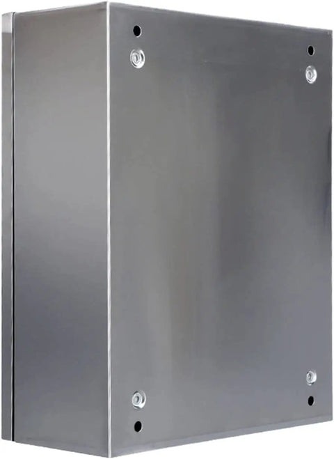 Stainless Steel Electrical Enclosure Box IP67 Wall Mounted Outdoor Indoor Weatherproof Junction Box With Mounting Plate 60 x 30 x 90 cm Tough As Nails Heavy Duty Project Box For Power And Control, gray stainless steel wall-mounted enclosure