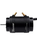 Top Shelf 4074 Brushless Motor Paired With Water Cooling Jacket For Remote Boats high torque black aluminum build view from side