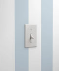 Light switch on Top Shelf Classic Traditional Leather Grain Vinyl Wallpaper Hella Durable Type Ii Commercial Grade Wallcovering.