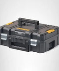 TSTAK II Flat Top Tool Box With Flexible Stacking Platforms And Holds Up To 66 Lbs Heavy Duty Metal Latches Bi Material Handle