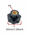Kickass M8 Star Knob Clamping Handles 10 Pack detailed image showing 32mm width, industrial black handle for quick machine tuning.