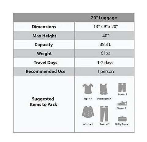 Rockland Melbourne mint 20-inch carry-on hardside expandable spinner luggage