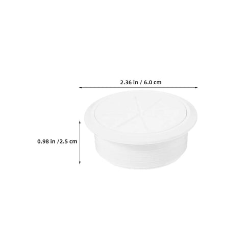 20 Piece Desk Cable Grommet Kit For Office Desks With Slick Black And White Wire Hole Covers Easy No Tool Install Conceal Cables On Your Computer Desk Plastic Grommets And Plugs For A Clean Tidy Pro-Grade Workspace. white plastic desk cable grommet, 2.36 in x 0.98 in