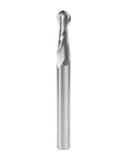 Pro-Grade Solid Carbide Up-Cut Spiral Ball Nose Router Bit 1/4 Inch Radius, 1/2 Inch Diameter, shown vertical