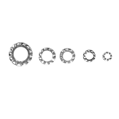 Galvanized Serrated Lock Washer Assortment Kit 700 Pcs Toothed Split Washers M3 M4 M5 M6 M8 For Electrical Automotive Marine Use Stays Put Under Vibration, assorted sizes