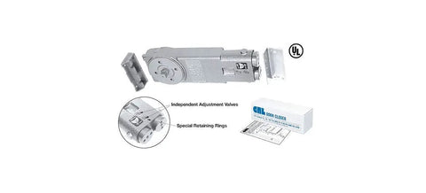 Beefed Up Heavy Duty 105 Degree No Hold Open Overhead Concealed Door Closer Body Only, Replacement Unit with accessories and box
