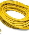 Heavy Duty 50 Ft Extension Cord, 10 Gauge Wire, 3 Prong NEMA 5-15P, 125V, 15A, Weatherproof Outdoor Power Cable with Yellow Jacket