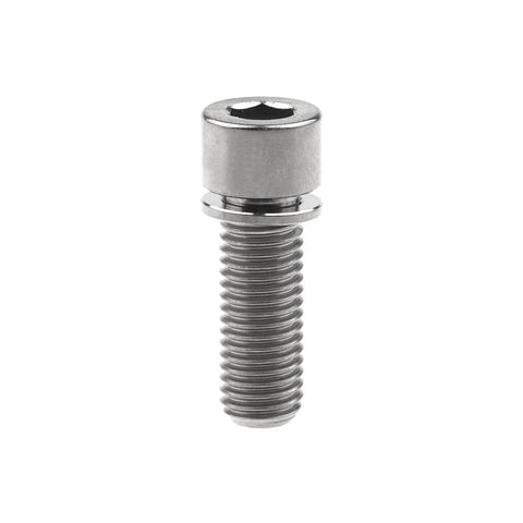 Single Ride Ready Titanium M7 Bolt With Washer 25mm Socket Cap Head, 6Al4V Titanium Alloy Grade 5, for Bike Parts Pack of 5