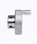 Knurled Aluminum Handwheel For Machine Tools 50Mm Outer Diameter Rocker Adjustment Handle 6Mm Aperture Lightweight Non Slip Grip Tool Control, side view