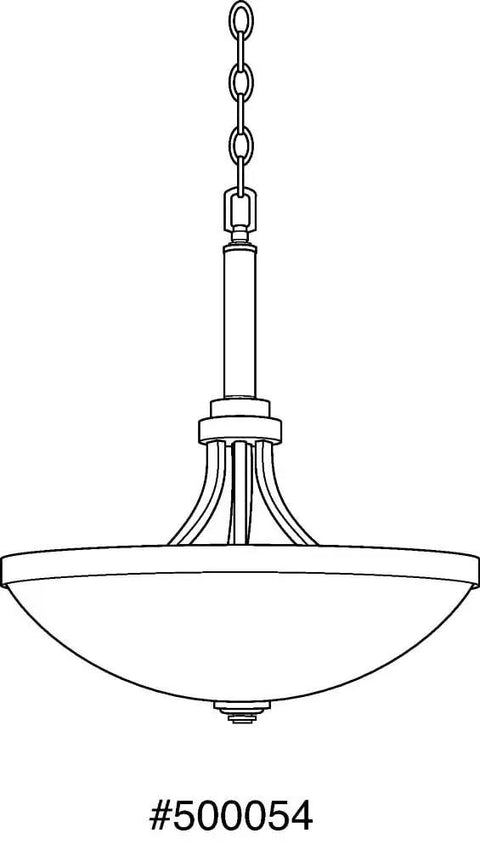 Illustration of Topsail Three Light Inverted Pendant In Polished Chrome, Modern Ceiling Light Fixture For Living Room, Dining Area, Or Kitchen Island