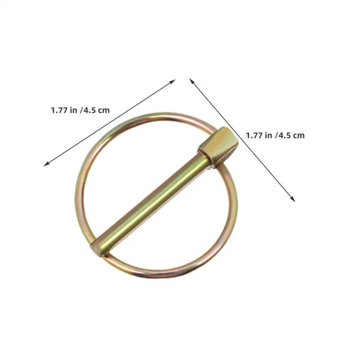 Close-up of a single 3/16 inch hitch pin with locking clip from the Beefy Heavy Duty Lynch Pin Assortment Kit 12 Piece