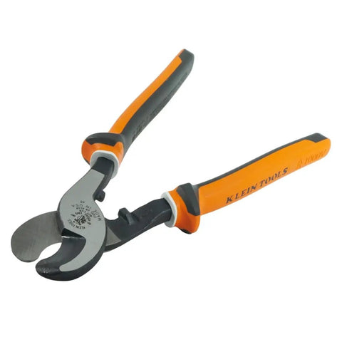 Insulated Electrician Cable Cutter 1000V Rated And VDE Certified Pro Grade Workhorse For The Job That Cuts Up To 4/0 Aluminum Not ACSR 2/0 Soft Copper And 100 Pair 24 AWG Communications Cable Three Part White Underlayer Warns If Insulation Is Compromised