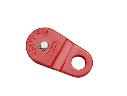 Heavy Duty Snatch Block Without Hook For ATV Winches That Doubles Your Pull Power Fits Three Sixteenth Inch Cables Works With All ATV Winches Semi Permanent Mount Angled Pulls Cut Heat Build Up And Amp Draw, red zinc-plated steel