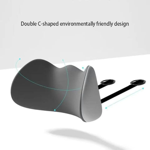 Heavy Duty Memory Foam Lumbar Support Cushion For Tesla Cybertruck Seats custom ergonomic double C-shaped design with quick adjust straps.