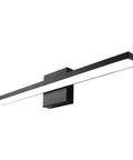 24 Inch Dimmable Black LED Vanity Light With Frosted Aluminum, Modern Slim Fixture For Bathroom Vanity, 24W, Cool White 6000K