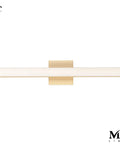 Spec Vanity 36 Inch One Light Bath Vanity Light With Gold Aluminum Finish And White PMMA Acrylic Shade, Easy Install 52006GLD