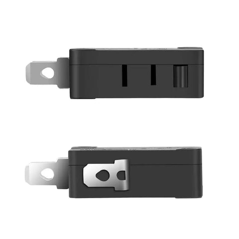 Side view of 125V To 250V SPDT Snap Action Micro Limit Switch Button For Microwave Ovens And Arcade Door Interlocks, 1NO 1NC, 16A Rating.