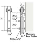 Knotty Pine Sliding Barn Door Kit 36 in Wide by 84 in High Dark Walnut Finish Handcrafted in USA Unassembled Panels Hardware Included Smooth Silent Tracks Pre-Drilled Holes for Easy Install Game Changing Home Upgrade.