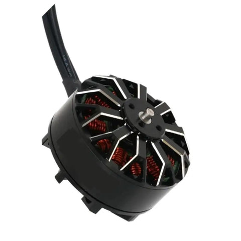 Close-up of Rugged Waterproof Brushless Drone Motor 330KV 500KV showing wires and outer casing for FPV multirotor UAV RC aircraft.