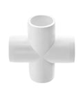 4 Way 1/2 Inch Cross PVC Fitting 10 Pack Connector Furniture Grade For DIY Furniture Projects And PVC Structures White With Glossy Finish