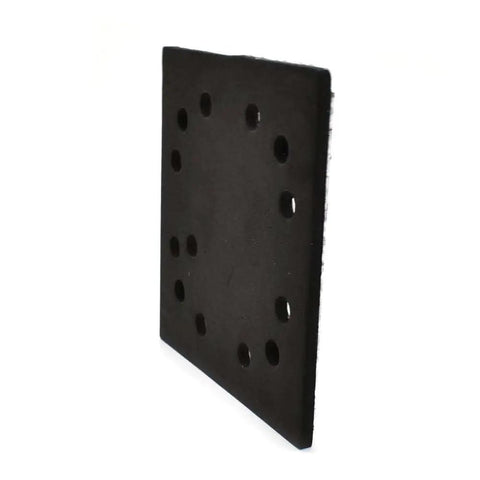 Premium One Quarter Sheet Adhesive Square Sanding Pads With Eight Vacuum Holes For Dewalt And Black Decker Orbitals, black sanding pad with dust holes.