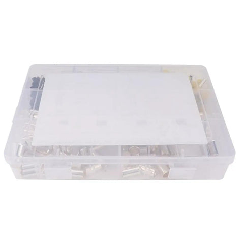 Huge 390 Piece Wire Ferrules Kit With Crimping Tool For AWG 2 To 16 Terminals Perfect For Wiring Jobs And Electrician Repairs Without The Brand Name, clear plastic organizer case