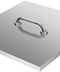 Round Fire Pit Lid 21 By 21 Inch With Handles, Durable Stainless Steel Cover for Backyard and Patio Outdoor Fire Pits