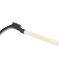 High Manganese Steel Double Sickle Handheld Scythe with sharp cutter and ergonomic handle, shown on white background.