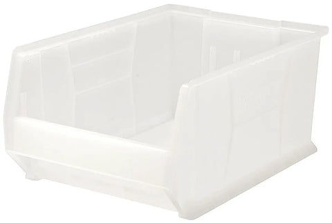 Tough As Nails Clear Plastic Stackable Storage Bins 3 Pack Heavy Duty Totes Measuring 24 X 17 X 11 Inches With 300 Pound Weight Limit Perfect For Warehouse Inventory And Home Organization
