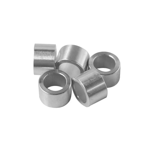 Aluminum Spacer 3/4 In Outer Diameter, 1/2 In Inner Diameter, Round Unthreaded Standoff Bushing, Plain Finish, 5 Pack