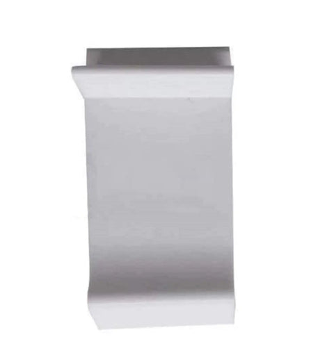 Single white nylon table rim clip for glass and acrylic tops, easy no tool patio clips with no screws push top up into rim for quick install.