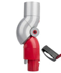 Low Reach Adapter For Dyson V15 V11 V10 V8 V7 Cordless Vacuum Cleaner With Bonus Trigger Lock shown in red and gray