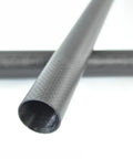 3K Roll Wrapped Carbon Fiber Tube 10mm Outer Diameter 8mm Inner Diameter 1000mm Length Matte Black Lightweight Drone Arm Frame For Multi Copter DIY High Strength Japan Imported Quality showing close-up of tube end