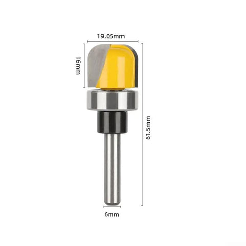 Round Nose Router Bit With 6mm Shank And Carbide Cutter For Bowl Trays Solid Wood Mdf Acrylic Foam carving tool dimensions 19.05mm width