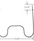 OEM Quality Bake Element Replacement for Maytag Whirlpool KitchenAid JennAir Amana with dimensions visible