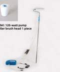 Electric Auto Feed Paint Roller System Automatic Suction Latex Paint Applicator Super Smooth Operation No Sweat Wall Coating Machine components including 120W pump and roller head.