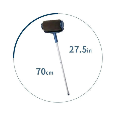 No Sweat Seamless Paint Roller Brush With Slick Flocked Wall Edger Trouble Free Interior Painting Set, 27.5in length.
