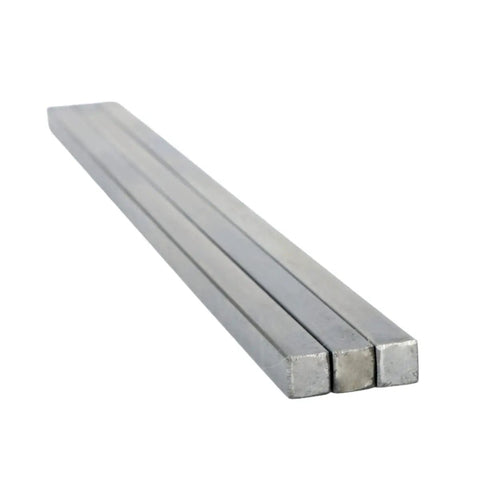 Three Eighths By Three Eighths By Twelve Inch Square Steel Key Stock Bars Pack Of Three Cold Drawn Steel Undersized Plain Finish