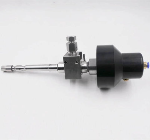 Pure water jet cutting head with metal shaft and black housing for 60k intensifier pump