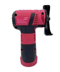 Compact Brushless Micro Angle Grinder Featuring Three Compatible 12 Volt Batteries Fits Standard M12 Style Systems with ergonomic handle.