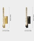 Modern Luxury LED Wall Sconce Lighting 18 Inch Wide Cylinder Wall Lamp With Bubble Crystal Shade 3W Warm Light Gold Finish