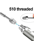 Rechargeable Thread Burner Kit Digital Thread Zapper Tool with 510 threaded attachment for precise beading and craftwork.